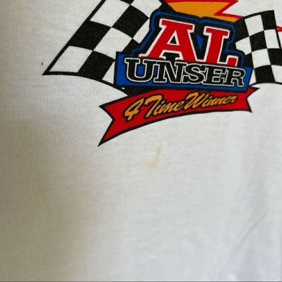Al Unser Sr. 4 Times Winner Indy Champion Fan T-Shirt Signed XXL - Picture 2 of 6